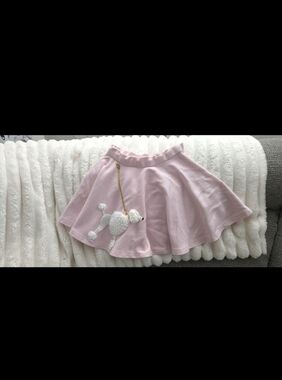 Girls Pink Poodle Handmade Skirt